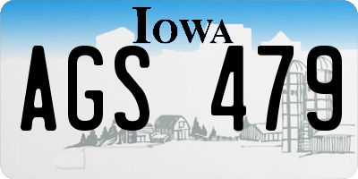 IA license plate AGS479