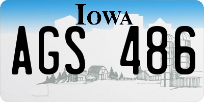 IA license plate AGS486