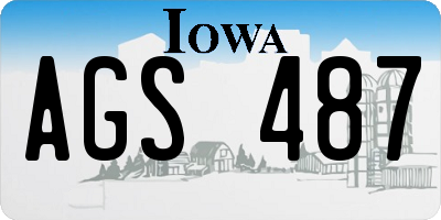 IA license plate AGS487