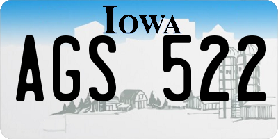 IA license plate AGS522