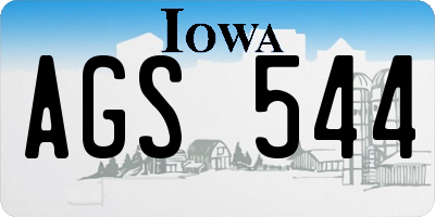 IA license plate AGS544