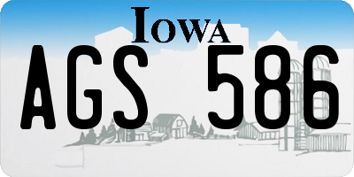 IA license plate AGS586