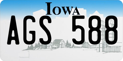 IA license plate AGS588