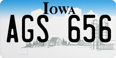 IA license plate AGS656