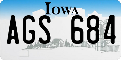 IA license plate AGS684