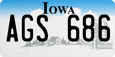 IA license plate AGS686