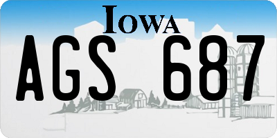 IA license plate AGS687