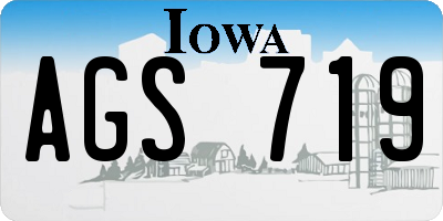 IA license plate AGS719