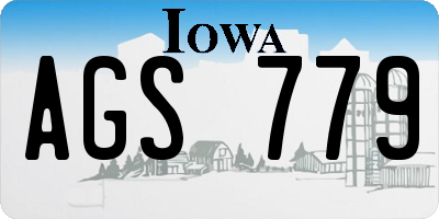 IA license plate AGS779