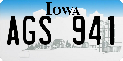 IA license plate AGS941