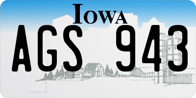 IA license plate AGS943
