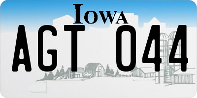 IA license plate AGT044