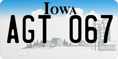 IA license plate AGT067