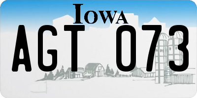 IA license plate AGT073