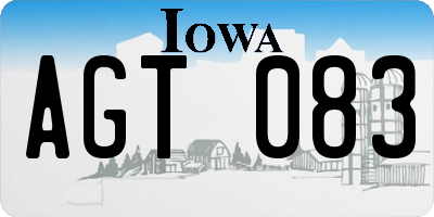 IA license plate AGT083