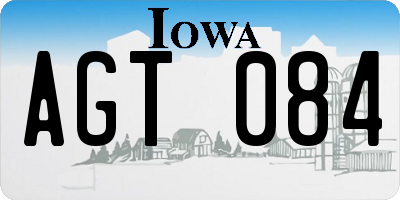 IA license plate AGT084