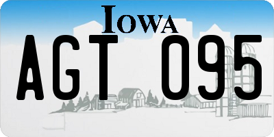 IA license plate AGT095