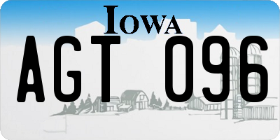 IA license plate AGT096