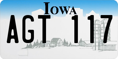 IA license plate AGT117