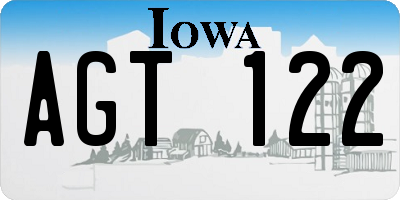 IA license plate AGT122