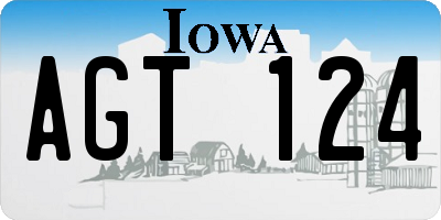 IA license plate AGT124