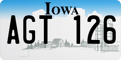 IA license plate AGT126