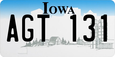 IA license plate AGT131