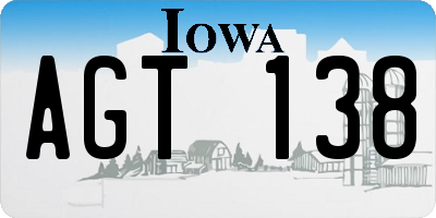 IA license plate AGT138