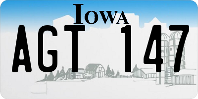 IA license plate AGT147