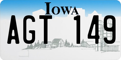 IA license plate AGT149