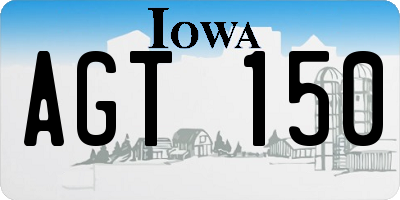IA license plate AGT150