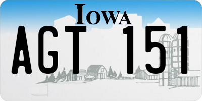 IA license plate AGT151