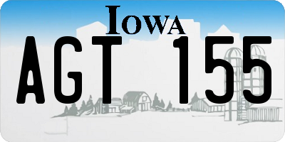 IA license plate AGT155
