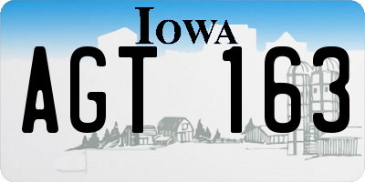 IA license plate AGT163