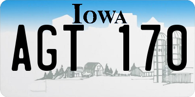 IA license plate AGT170