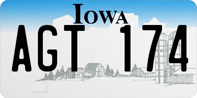 IA license plate AGT174