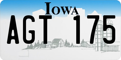 IA license plate AGT175