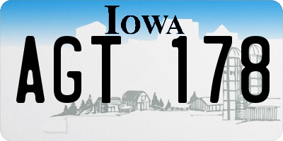 IA license plate AGT178