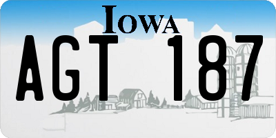 IA license plate AGT187