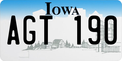 IA license plate AGT190