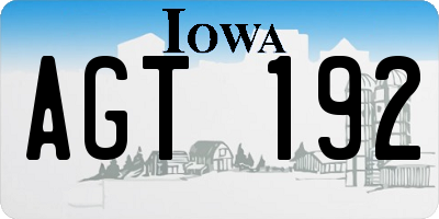 IA license plate AGT192