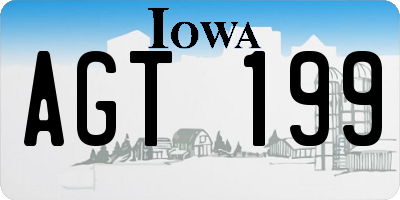 IA license plate AGT199