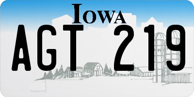 IA license plate AGT219