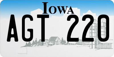 IA license plate AGT220