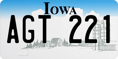 IA license plate AGT221