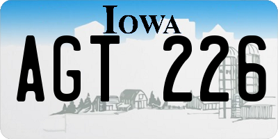 IA license plate AGT226