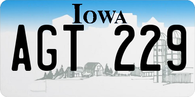 IA license plate AGT229
