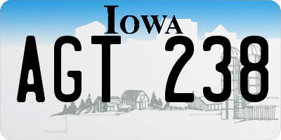 IA license plate AGT238