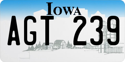 IA license plate AGT239