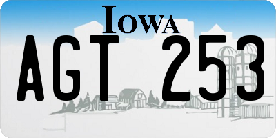 IA license plate AGT253